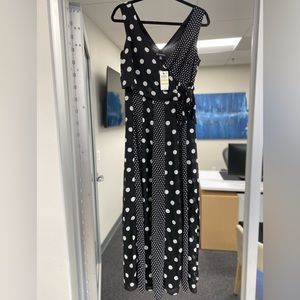 I-N-C International Concepts Polka Dot Maxi Wrap Dress